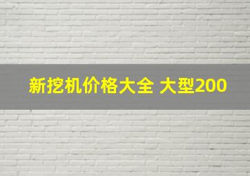 新挖机价格大全 大型200